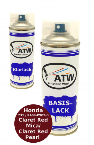 Autolack für Honda 731 / R409-P902-0 Claret Red Mica / Claret Red Pearl+400ml Klarlack Set